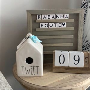Rae Dunn birdhouse